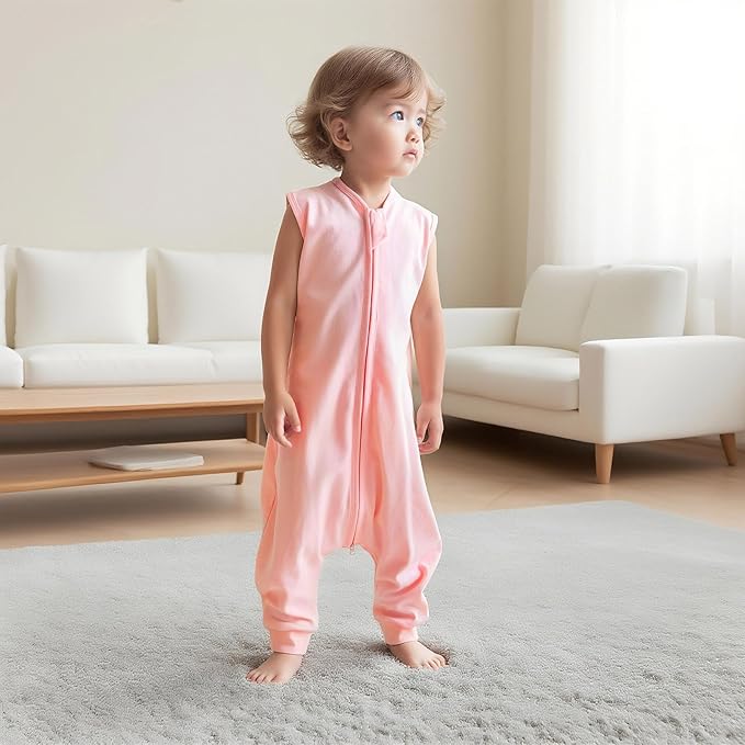 Baby Sleep Sack with Feet for Boys Girls, Infant Toddler Sleeveless Wearable Blanket Sleepsack for Early Walkers