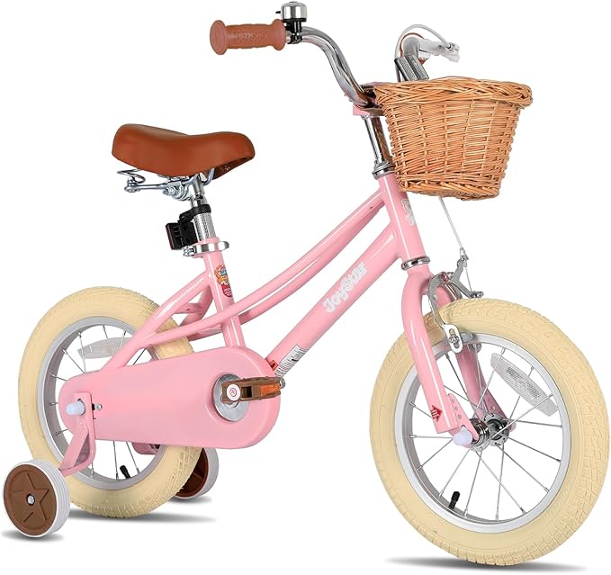 JOYSTAR Girls Bike for 2-12 Years Old Toddlers and Kids, 12" 14" 16" 18“ 20" Retro Style Kids Bike with Training Wheels, 18 20 Inch Children Bicycle with Kickstand