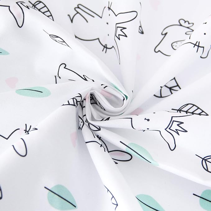 Pack and Play Sheets Fitted Mini Crib, Breathable Microfiber Stretchy Playard Sheets Fit for Graco Pack and Play, Lovely Bunny Mini Crib Fitted Sheets for Boys and Girls