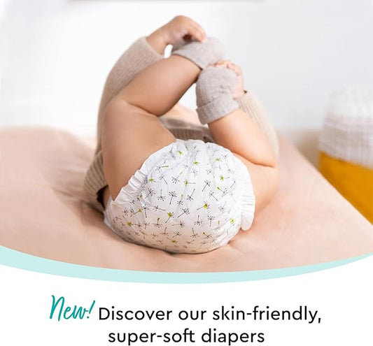 Diapers - Size 1 (4-11 lbs), Half-Monthly Supply (224 Count),Skin-Friendly, Ultra Soft, Chlorine-Free & Absorbent Baby Diapers