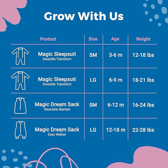 Magic Sleepsuit Baby Merlin's Microfleece Baby Swaddle Transition Product