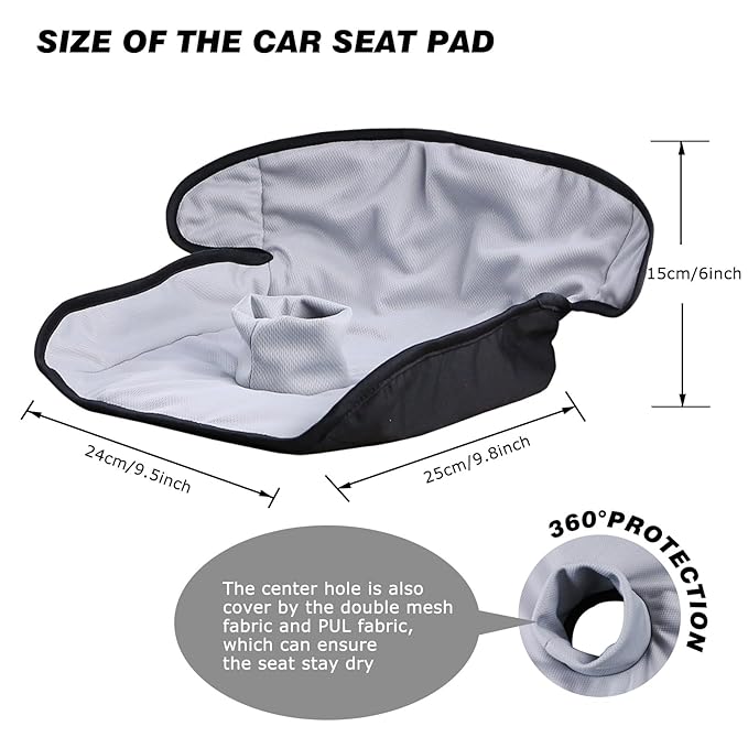 Piddle Pads, Multi-use and Leak Free Lines for Baby Stroller, High Chair & Car Seat, Waterproof Toilet Training Seat Covers for Toddles (Grey (1 Pack))