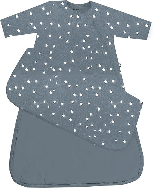 GUNAMUNA Long Sleeve Sleep Sack for Babies, Wearable Sleep Bags, Soft Rayon, 1.0 TOG, Essentials for Newborns