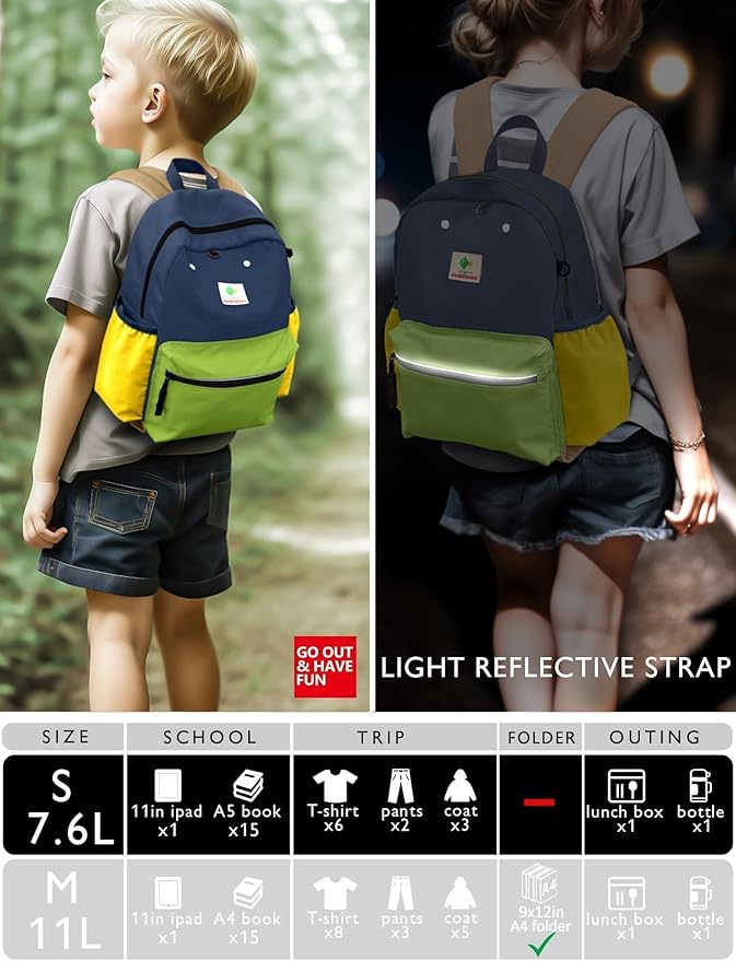 atgark Preschool Toddler Backpack For Boys Girls, School Mini & Travel, Small Kids Child Backpacks, Kindergarten Elementary bag, 11.6" H