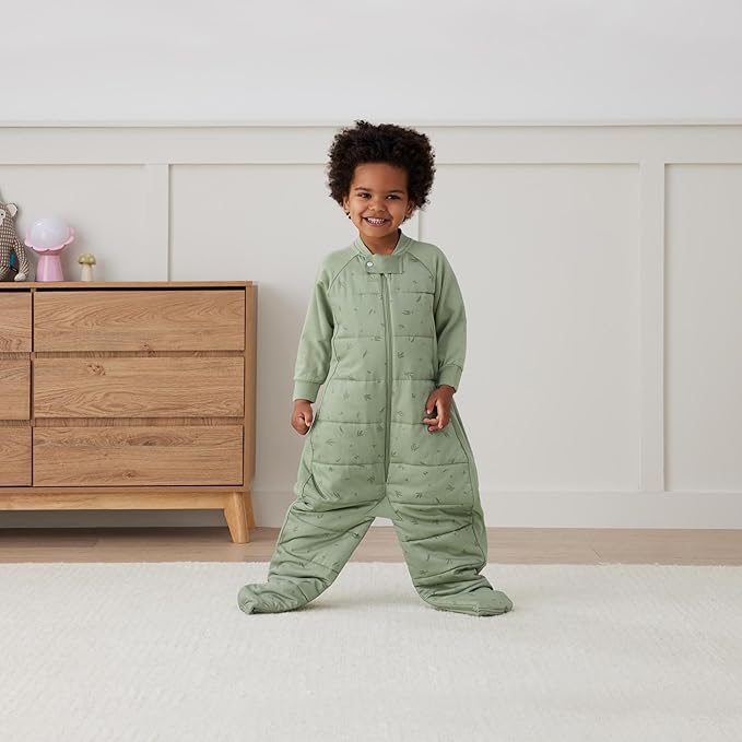 ergoPouch Sleep Suit Bag 3.5 TOG – Baby Sleep Sack & Wearable Blanket, 2-in-1 Convertible Sack to Suit with Legs for Safe Movement, Regulates Temperature Overnight, Unisex (2-4 Years, Willow)