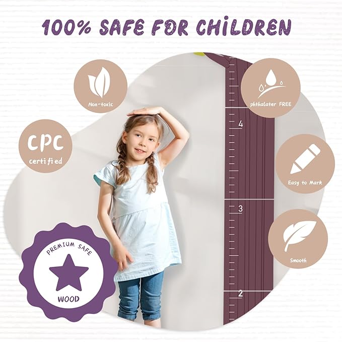Woodemon Personalized Name Growth Chart, Cute Koala Wooden Growth Chart for Kids, Height Chart for Boys Girls, Measuring Board for Kids Height for Child's Room, Nursery Decor Decoration
