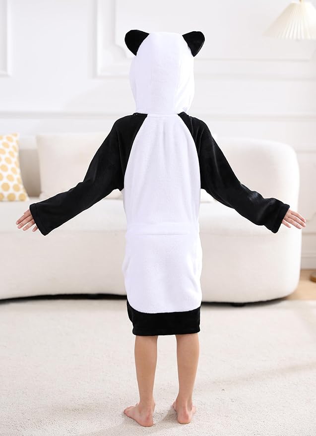 CuteOn Bathrobe for Women Soft Fleece Hooded Plush Loungewear
