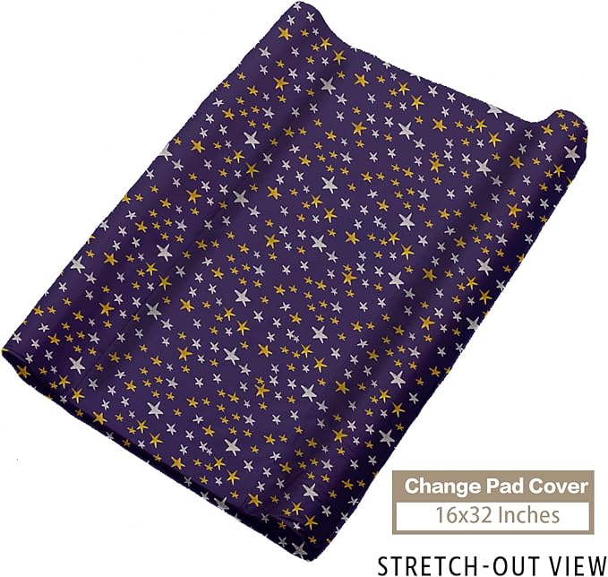 Custom Name Crib Bedding Set 3-Piece – Purple Owl Design Baby Bedding Set with Personalized Soft Blanket, Fitted Sheet, Changing Pad Cover – Ideal Newborn Gift for Boys and Girls