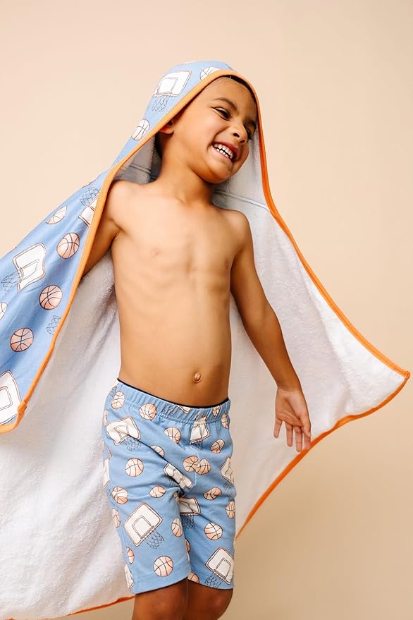 Copper Pearl Hooded Bath Towels Premium Knit/Terry Cloth Toddler Towels with Hood, Pockets, and Cool Designs - Great to Gift and Make Bath Time Fun - Big Kids Hooded Towel, Dunk