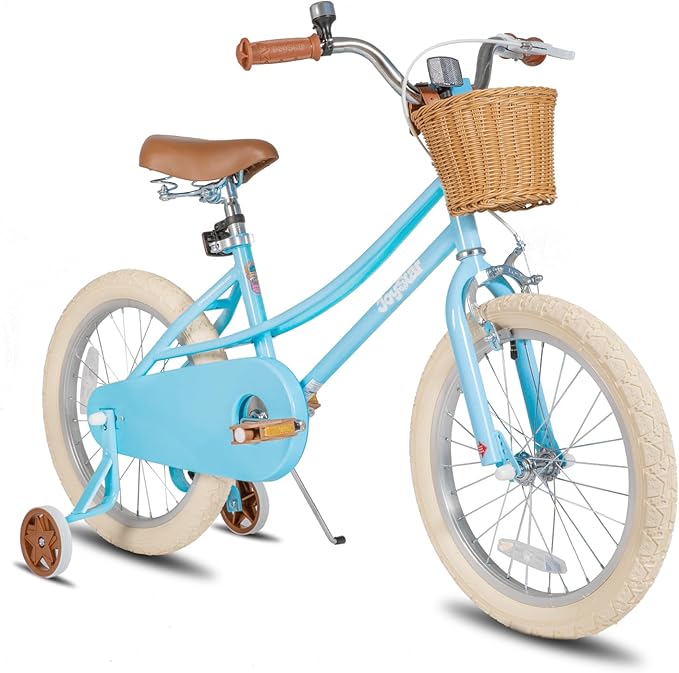 JOYSTAR Girls Bike for 2-12 Years Old Toddlers and Kids, 12" 14" 16" 18“ 20" Retro Style Kids Bike with Training Wheels, 18 20 Inch Children Bicycle with Kickstand
