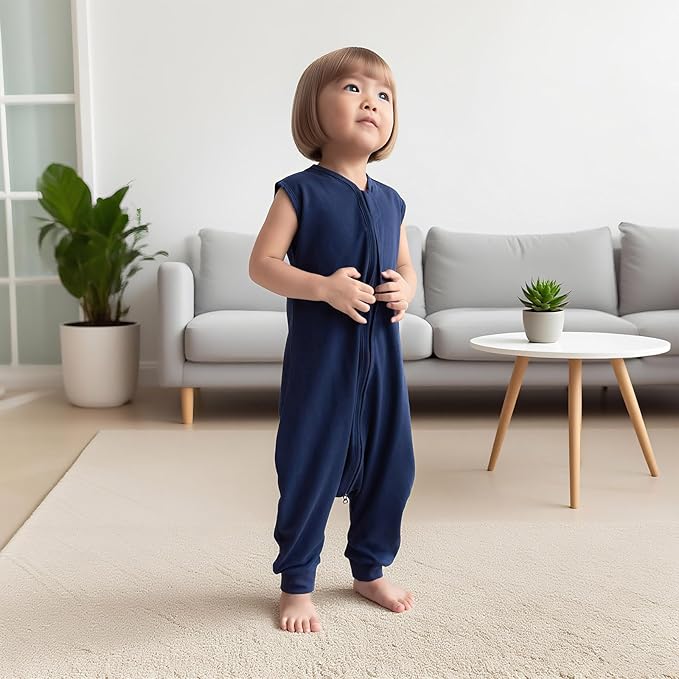 Baby Sleep Sack with Feet for Boys Girls, Infant Toddler Sleeveless Wearable Blanket Sleepsack for Early Walkers