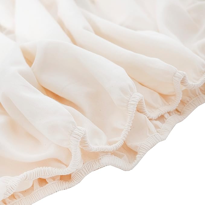 Organic Cotton Crib Sheets - GOTS Certified, Non-Toxic, All-Natural and 100% Cotton Breathable Fitted Crib Sheets - Hypoallergenic, Luxurious, Gentle and Safe Crib Sheets (1 Pack)