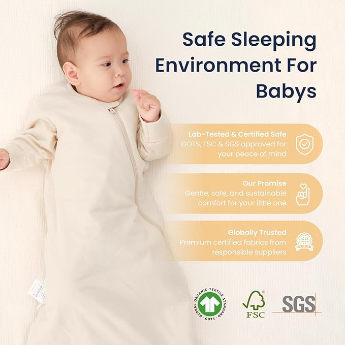 Unisex Sleeping Bag for Babies and Toddlers 3.5 Tog Sleep Sack, Baby Sleep Sack, One piece with sleeves, Gifts for Baby