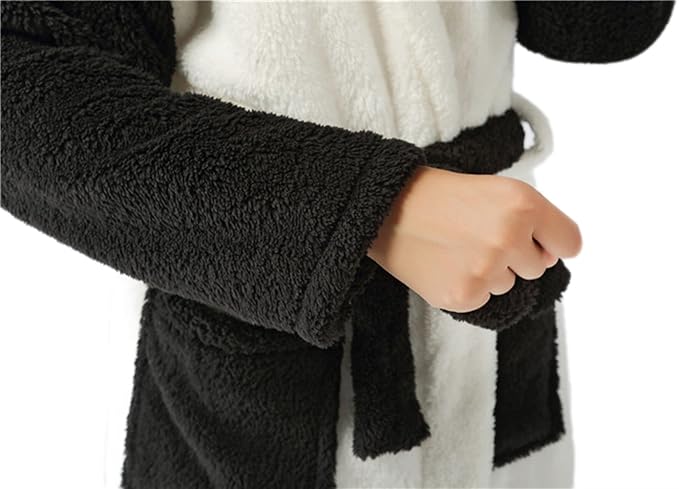 CuteOn Bathrobe for Women Soft Fleece Hooded Plush Loungewear