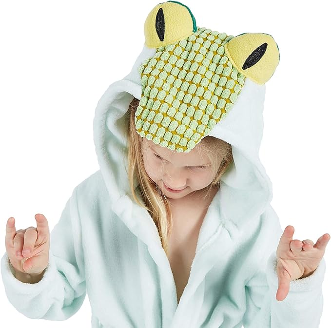 DELEY Girl's Robe Baby Boys Hoodie Robes Toddler Bathrobes for Kids Pajamas Sleepwear