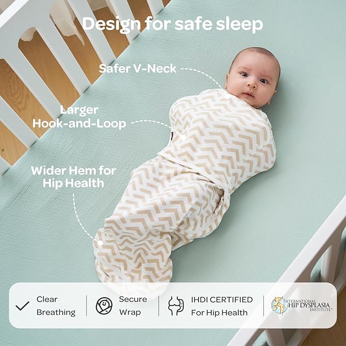 Momcozy Swaddles for Newborns, Quiet Fastner Suitable for Infant 0-3 Months, New-Parent-Friendly Swaddle Sack, Reduce Startle Reflex, Newborn Boys Girls Registry Essentials, 2-Pack, Wonder