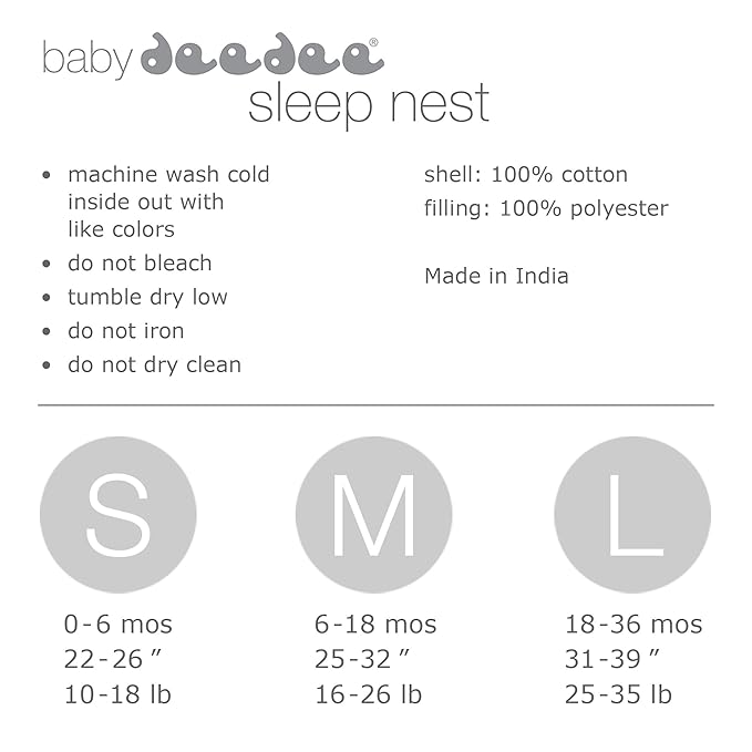 Baby Deedee Sleep Nest Sleeping Sack, Warm Baby Sleeping Bag fits Newborns and Infants,Medium (6-18 Months)