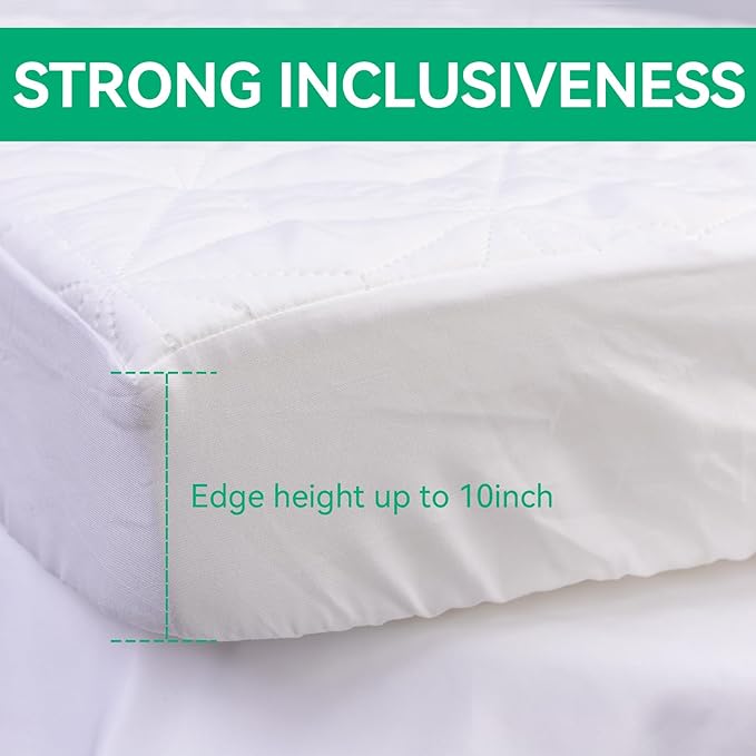 Baby Mattress Protector Cover Waterproof Cover, Quilted Baby Bed Mattress Protective Film, Suitable for Children's Bed mattresses (Gray, 52"x28")