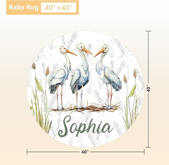 Custom Crib Bedding Set - 3 Pcs Personalized Name Baby Bedding Set for Nursery - Cute Double Layer Baby Crib Set for Boys Girls, Customized Gifts for Infant Toddler New Parents - Green Crane