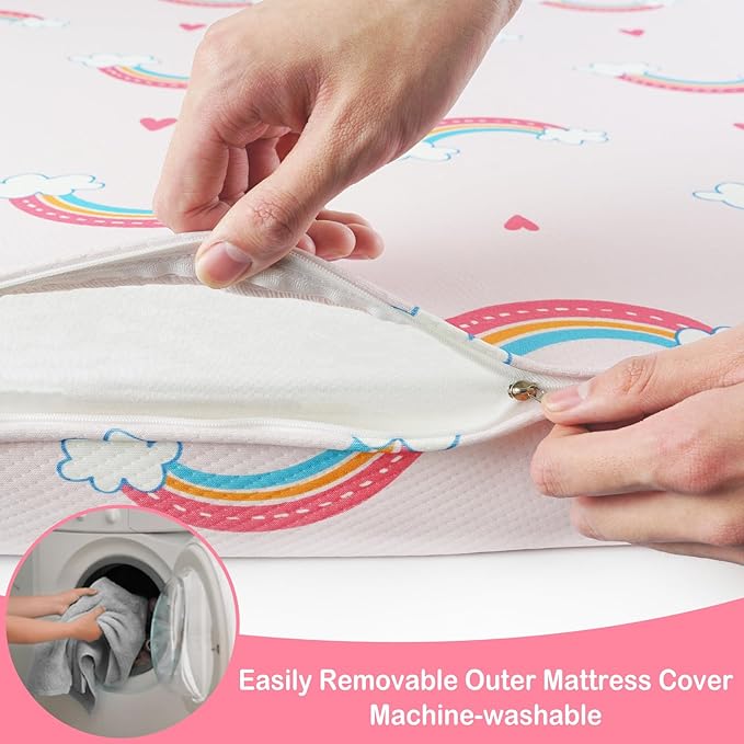 Viviland Pack n Play Mattress - 38" x 26" Premium Soft Foam Portable Mattress for Pack and Play Topper, Odorless, Breathable, Comfortable and Stable