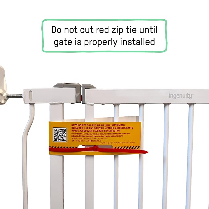 Ingenuity Easy Open Baby Gate & Dog Gate, Hands-Free Open Patent-Pending Foot Pedal, 27.5"-52" Wide, 28" Tall, Hardware or Pressure Mounted, Install in Doorway, Bottom of Stairs, or Wall - Espresso