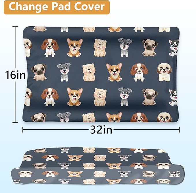 Personalized Crib Bedding Set - 4 Piece Custom Gift Black Dogs Crib Bed Set with Name, Soft Double Layer Blanket Set for Infant Baby Girl, Nursery Bedding Set for Toddler Boys