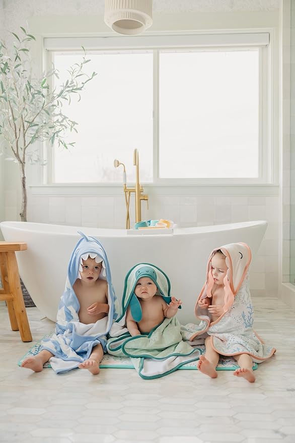 Copper Pearl Hooded Bath Towels Premium Knit/Terry Cloth Baby Towels with Hood, Pockets, and Cool Designs - Great to Gift and Make Bath Time Fun - Baby Bath Towel, Finn