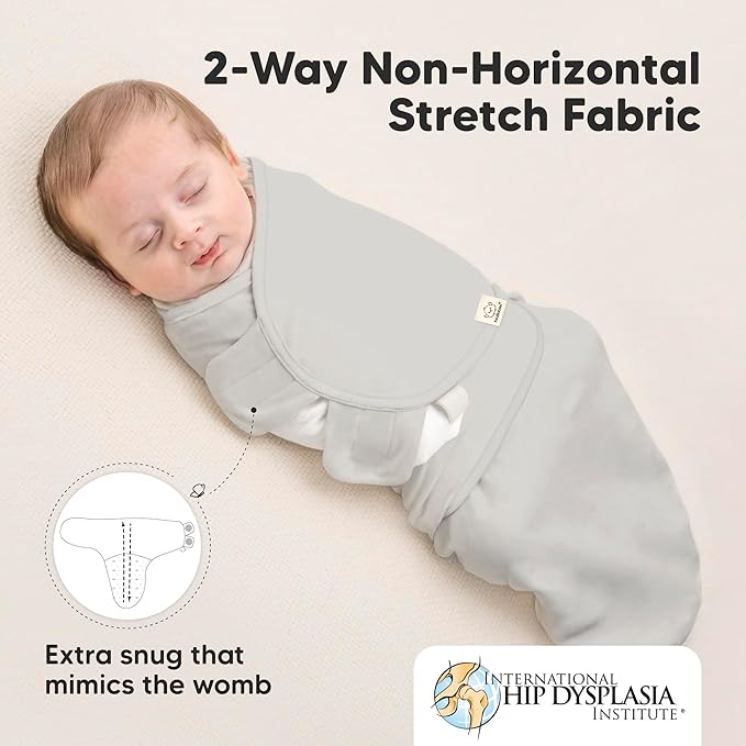 3-Pack Organic Baby Swaddle Sleep Sacks - Swaddles for Newborns, Infant 0-3 Months, Baby Girls, Boys, Soft & Snug Newborn Sleep Sack, Nursery Swaddling Blankets (Sage)