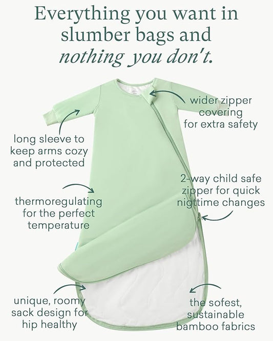 PurComfy Supersoft Baby Premium Bamboo Viscose Long-Sleeve Wearable Sleeping Bag Sack Blanket 1.0 TOG