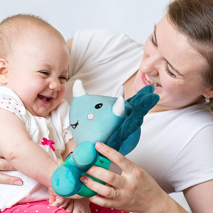 iPlay, iLearn Baby Dinosaur Musical Toys, Newborn Boys Gift, Soft Dinos Plush Stuffed Animal, Infant Light Music Time, 1st Birthday Stocking Gift Stuffer for 0 1 3 6 9 12 18 Month 1-3 Yrs Toddler Girl