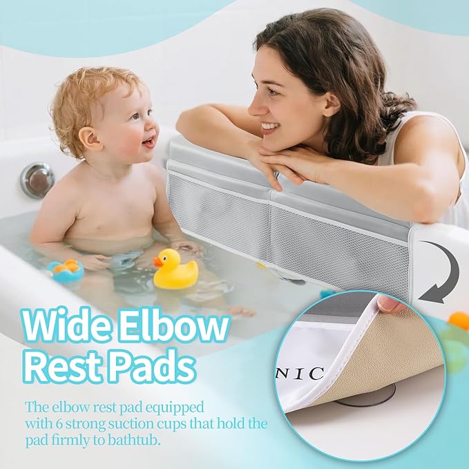 Bath Kneeler and Elbow Kneeling Rest Pad for Toddle Bathing Parents, Extra Thick Kneeling Pad for Kids Bath Time
