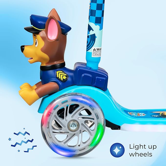 3D Kick Scooter for Kids, Self-Balancing 3 Wheeled Light Up Scooter with Extra Wide Anti-Slip Deck, Rear Brake, Lean to Steer, Lightweight Design, for Kids 3 and up, 75 LB Limit