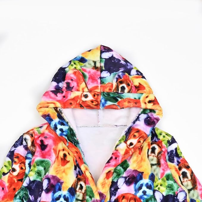 CHILDRENSTAR Girls Robe Kids Cat Bathrobes Plush Soft Fleece Pajamas Sleepwear