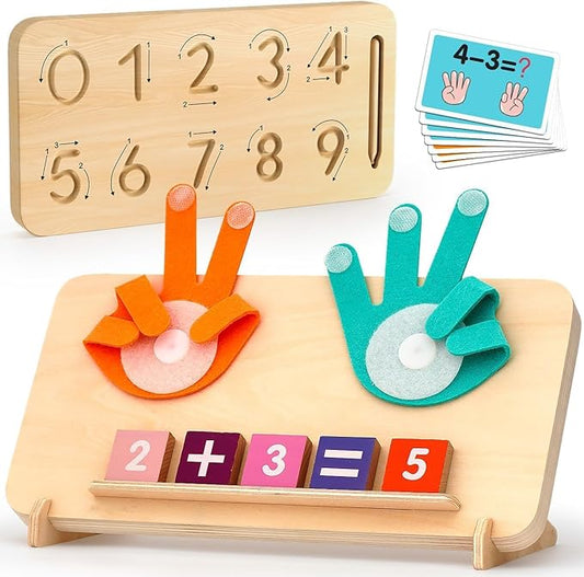 HANR Montessori Counting Toys,Preshool Learning Toys for Toddlers 3-6, Educational Math manipulatives for Kids,Number Counting Blocks,Montessori Toys for 3-5 Year Old Boys Girls Birthday Gifts