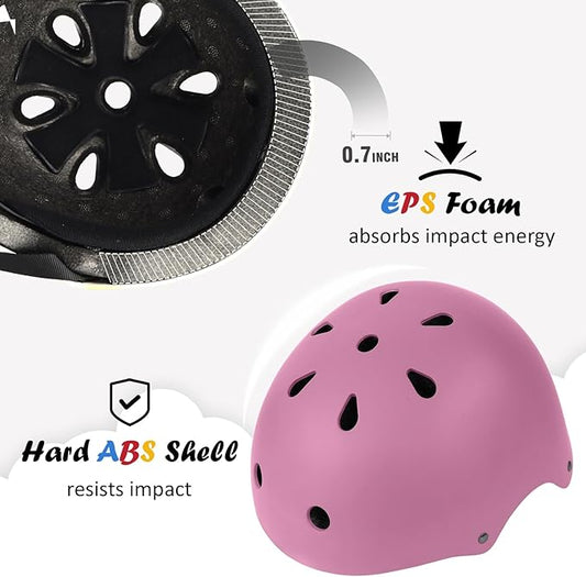 Kids Bike Helmet, Adjustable and Multi-Sport, from Toddler to Youth, 3 Sizes