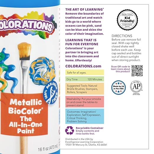 BioColor MBIOPU Paint, Metallic Purple - 16 oz.