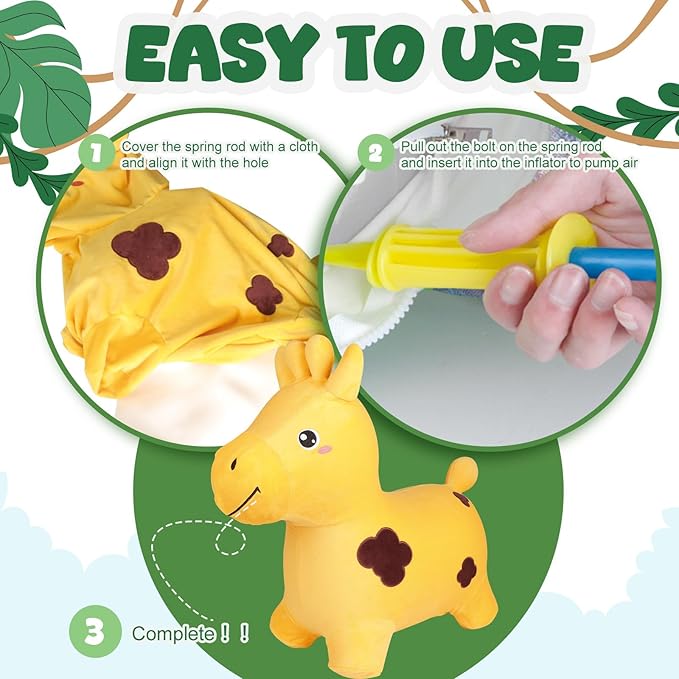 Inflatable Bath Toys Giraffe Ride On Toy for Kids Toddlers Boys and Girls