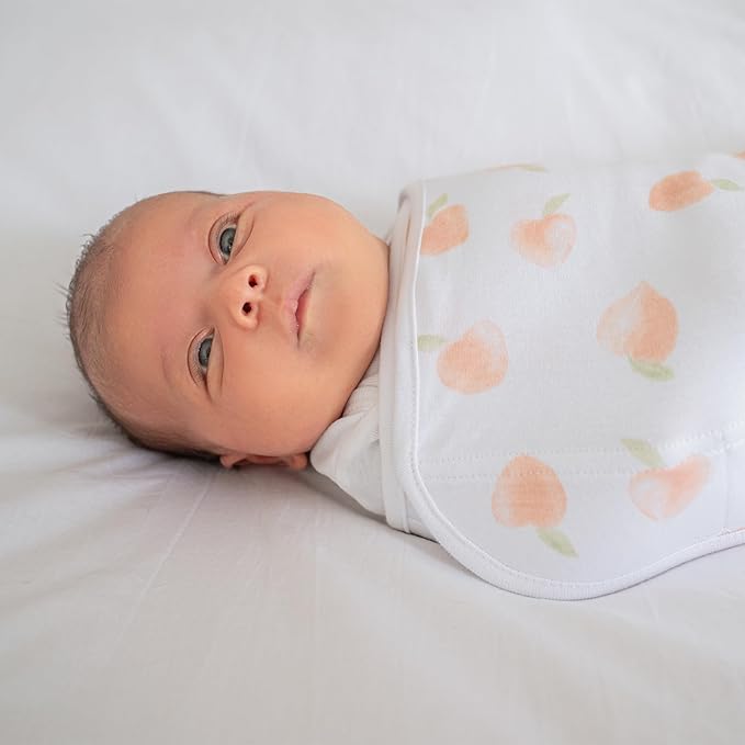 aden + anais Easy Swaddle Wrap, Newborn Wearable Swaddle Blanket, Adjustable Fasteners, 100% Cotton, 3 Pack, 0-3 Months, Garden Floral
