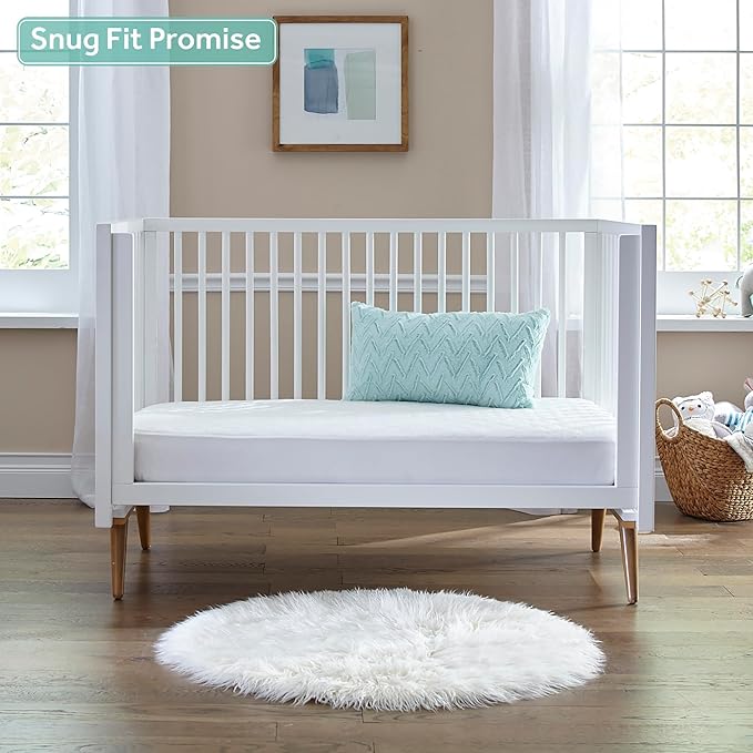Sealy Baby Butterfly Knit Breathable Crib Mattress, GREENGUARD GOLD Certified, Made in USA, Premium Foam, Washable Easy to Clean Cover, Toddler Bed Fit, Safety & Quality Tested, 52x28"