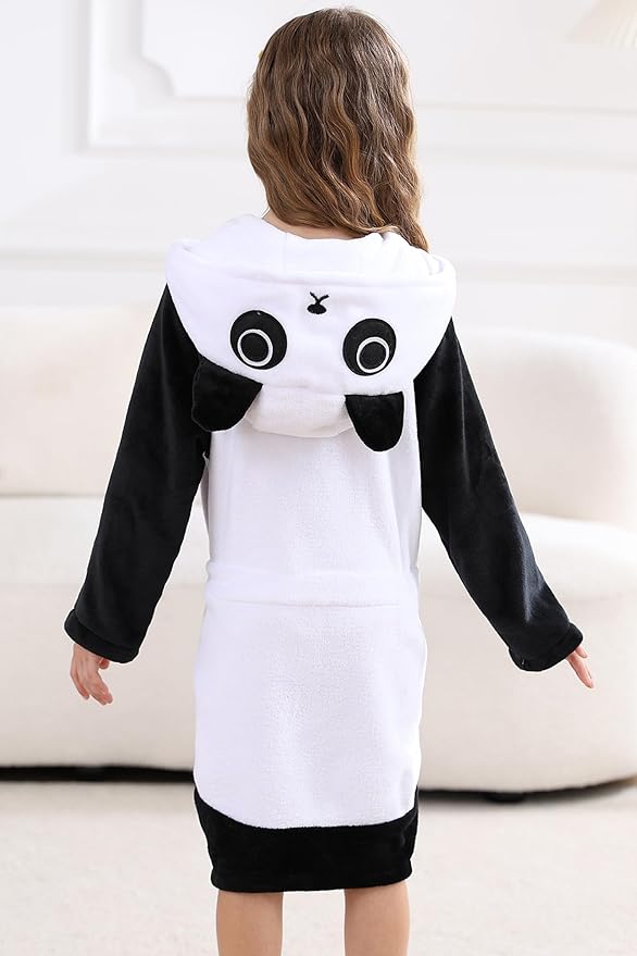 DELEY Girl's Robe Baby Boys Hoodie Robes Toddler Bathrobes for Kids Pajamas Sleepwear