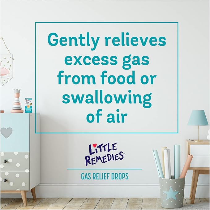 Little Remedies Newborn Gas Relief Drops, Relieves Discomfort From Gas, Baby Medicine with No Artificial Flavors or Dyes, Natural Berry Flavor, 1 Fl Oz