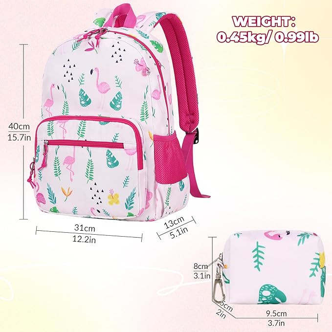 mygreen Kids Backpack, Kawaii Girls Backpack for School