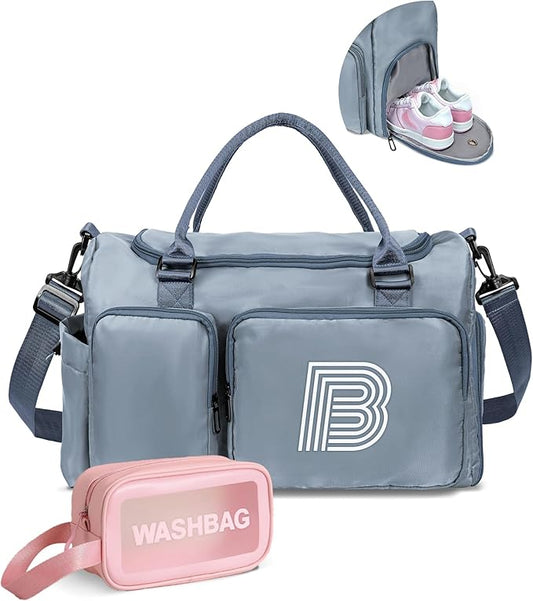 Elilier Initial Travel Duffle Bag, Sports Gym Bag, Personalized Weekender Bag,Monogram Overnight Bag, Birthday Gifts Daughter Gifts Friend Gifts, engagement gift, bridal shower gifts