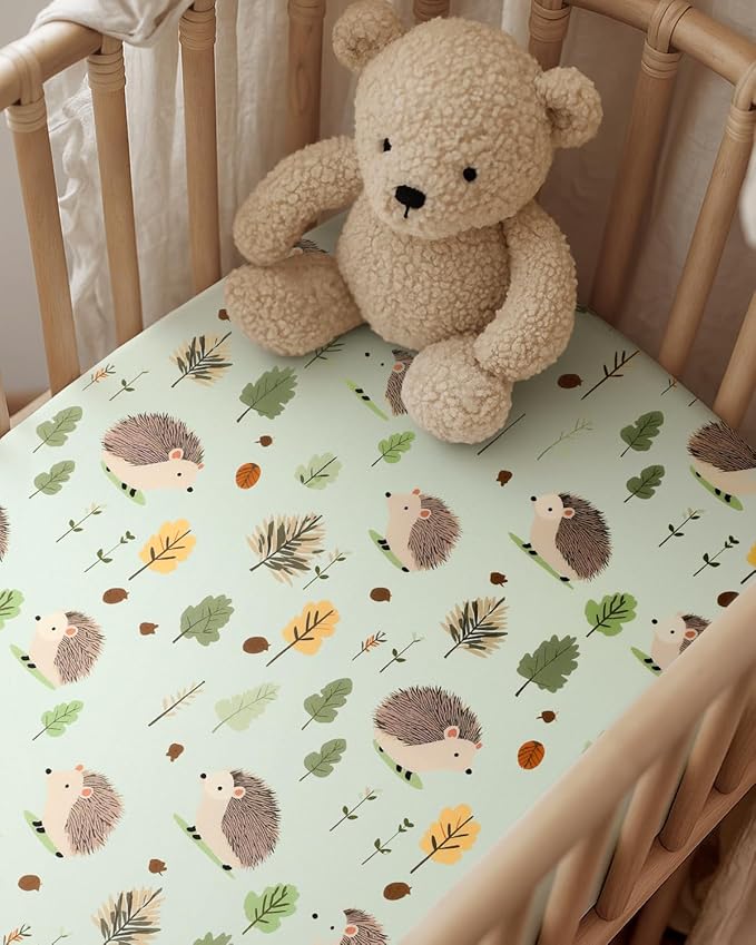Baby Crib Sheets for Boys Girls Neutral, 2 Pack Crib Mattress Sheet for Standard Crib and Toddler Mattress, Super Soft Breathable Fitted Crib Sheet, 52" x 28"