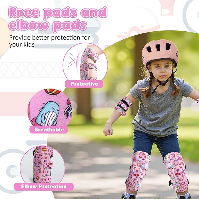 Kids Soft Knee and Elbow Pads, Children Protective Gear, Suitable for Boys and Girls Bike Ski Roller Skateboard