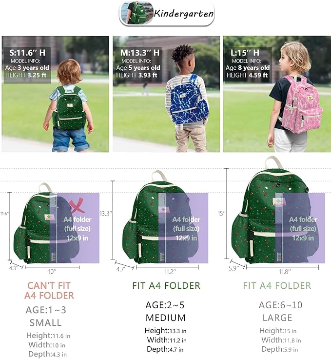 atgark Toddler Backpack for Boys Girls 2-5: Preschool Backpack for Girls - Cute Kids Backpack for Girls
