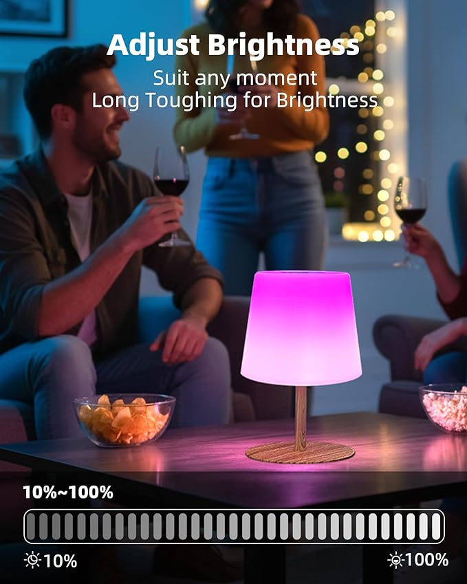 EZVALO Valentines Day Gifts for Her, RGB Color Changing Shower Lamp, 83 Scene Modes, IP65 Waterproof Rechargeable Cordless LED Light for Bathroom, Spa-Like Shower, Patio, Camping, Home Decor, 1Pcs