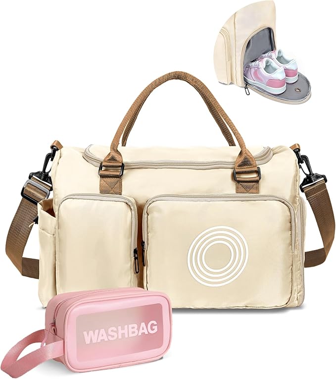 Elilier Initial Travel Duffel Bag, Sports Gym Bag, Personalized Weekender Bag,Monogram Overnight Bag, Birthday Gifts Daughter Gifts Friend Gifts, class of 2025 gifts