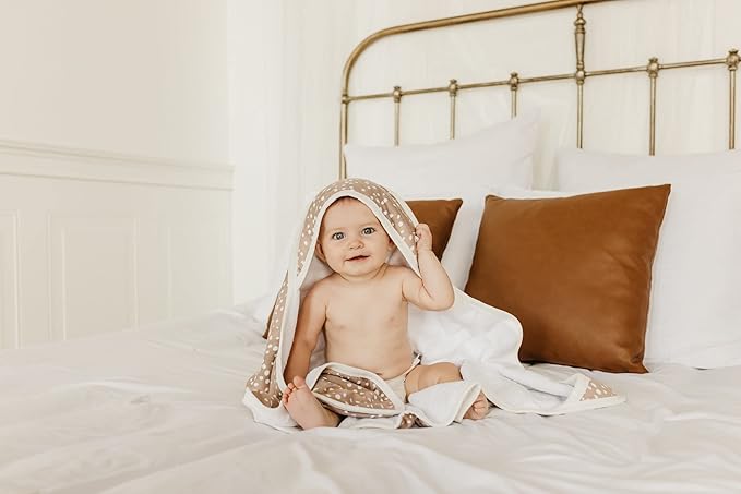 Copper Pearl Hooded Bath Towels Premium Knit/Terry Cloth Baby Towels with Hood, Pockets, and Cool Designs - Great to Gift and Make Bath Time Fun - Baby Bath Towel, Fawn
