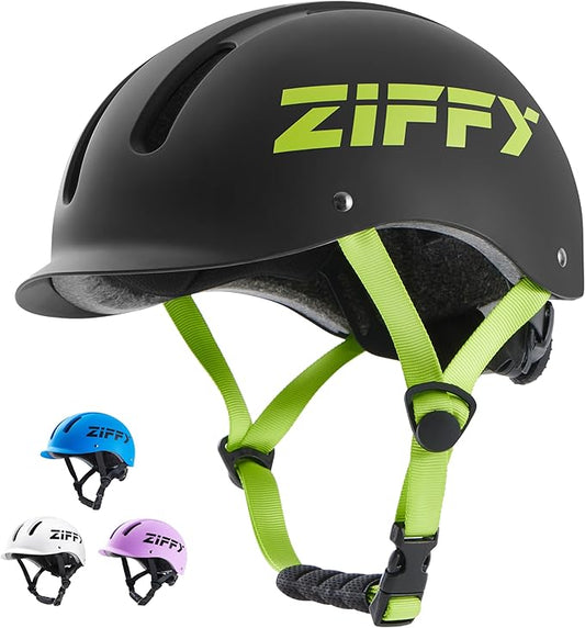 ZIFFY Kids/Toddler Bike Helmet, Adjustable, Lightweight, Safety Certified Scooter Helmet for Boys & Girls with Washable Inner Lining, 2 Sizes, 4 Colors – Fits Toddlers to Youth by Jova